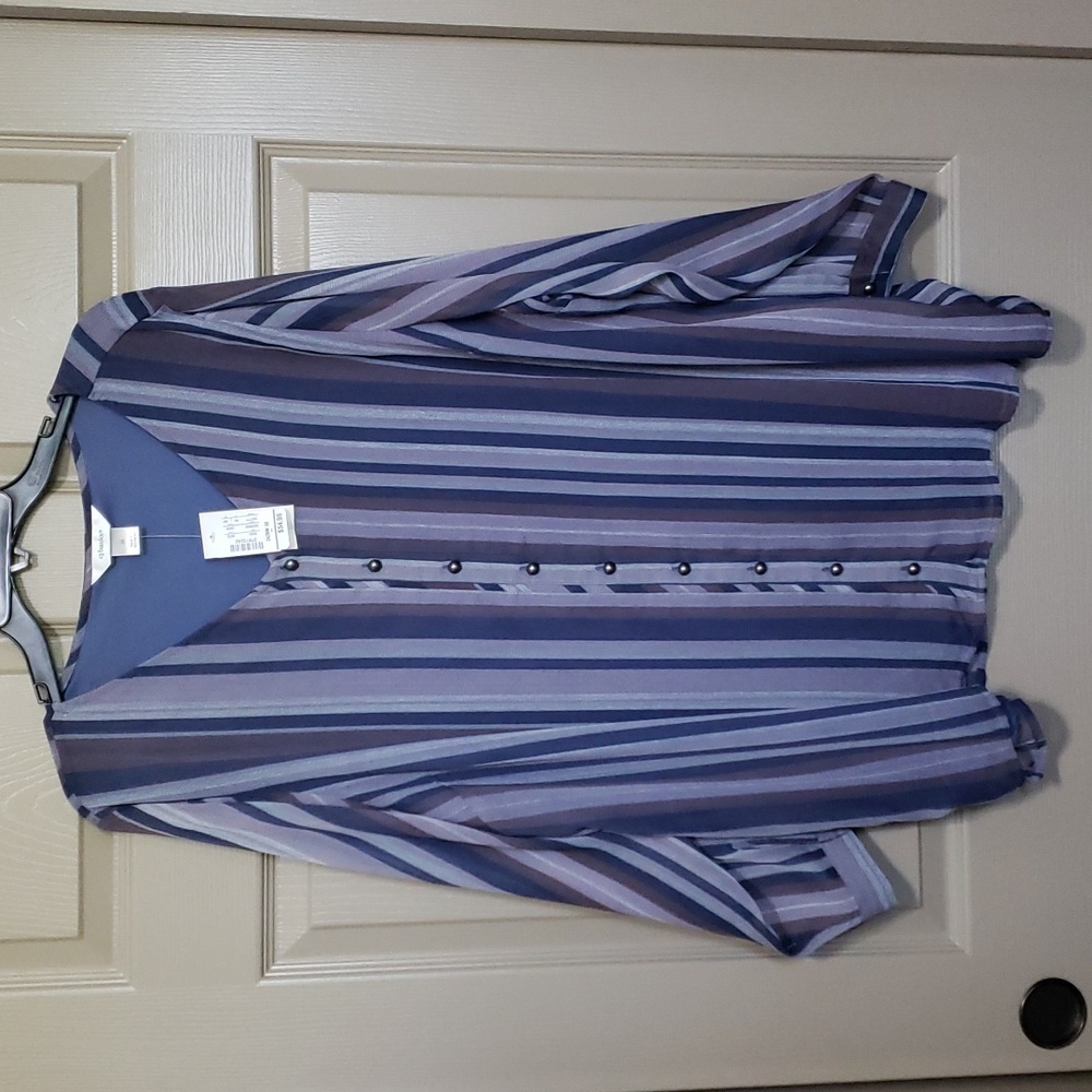 NWT CJ Banks v-neck lined blouse size 3X
